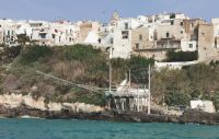 Trabucco, Pfahlbau zum Fischfang an der Küste des Gargano