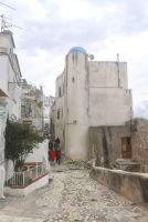 Unsere Reisegruppe beim Bummel durch Peschici