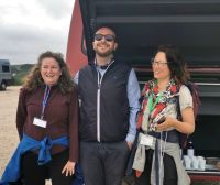 Simone, die Reisebegleitung, Luigi der Fahrer und Katrin, die Reiseleiterin