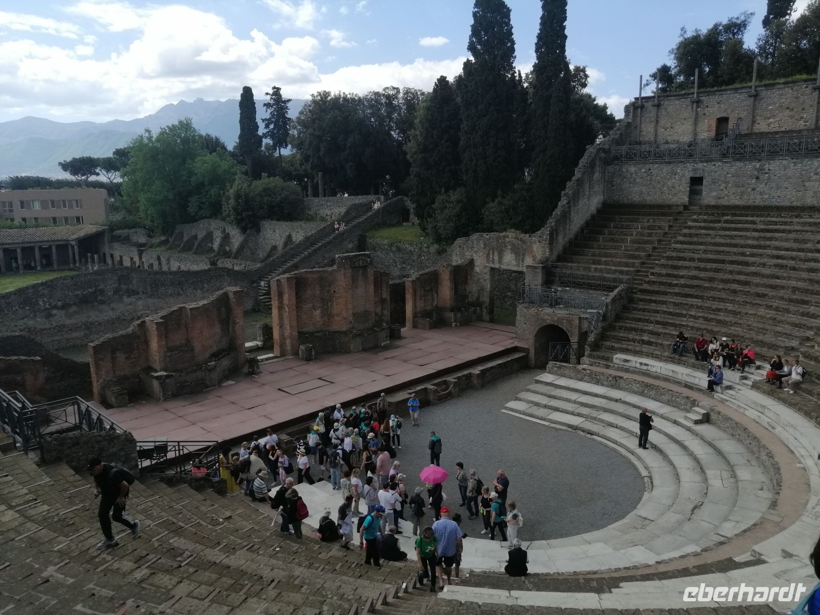 Beginn der Besichtigung im Theaterviertel, Pompej