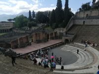 Beginn der Besichtigung im Theaterviertel, Pompej