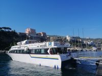 Abfahrt mit dem Ausflugsschiff, Hafen in Sorrent