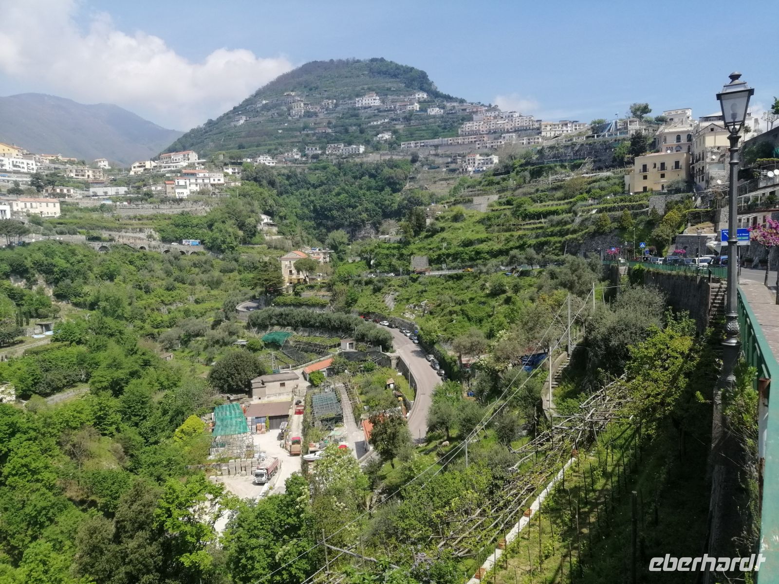 Ankunft in Ravello, Amalfiküste
