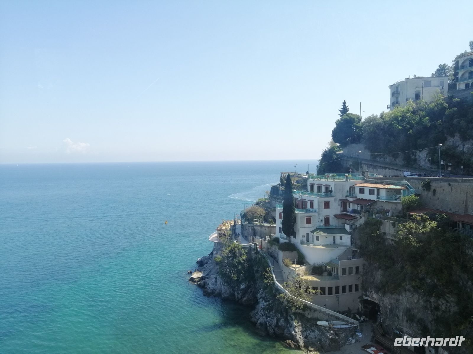Blick zum Meer, Amalfiküste zwischen Minori und Vietri sul Mare
