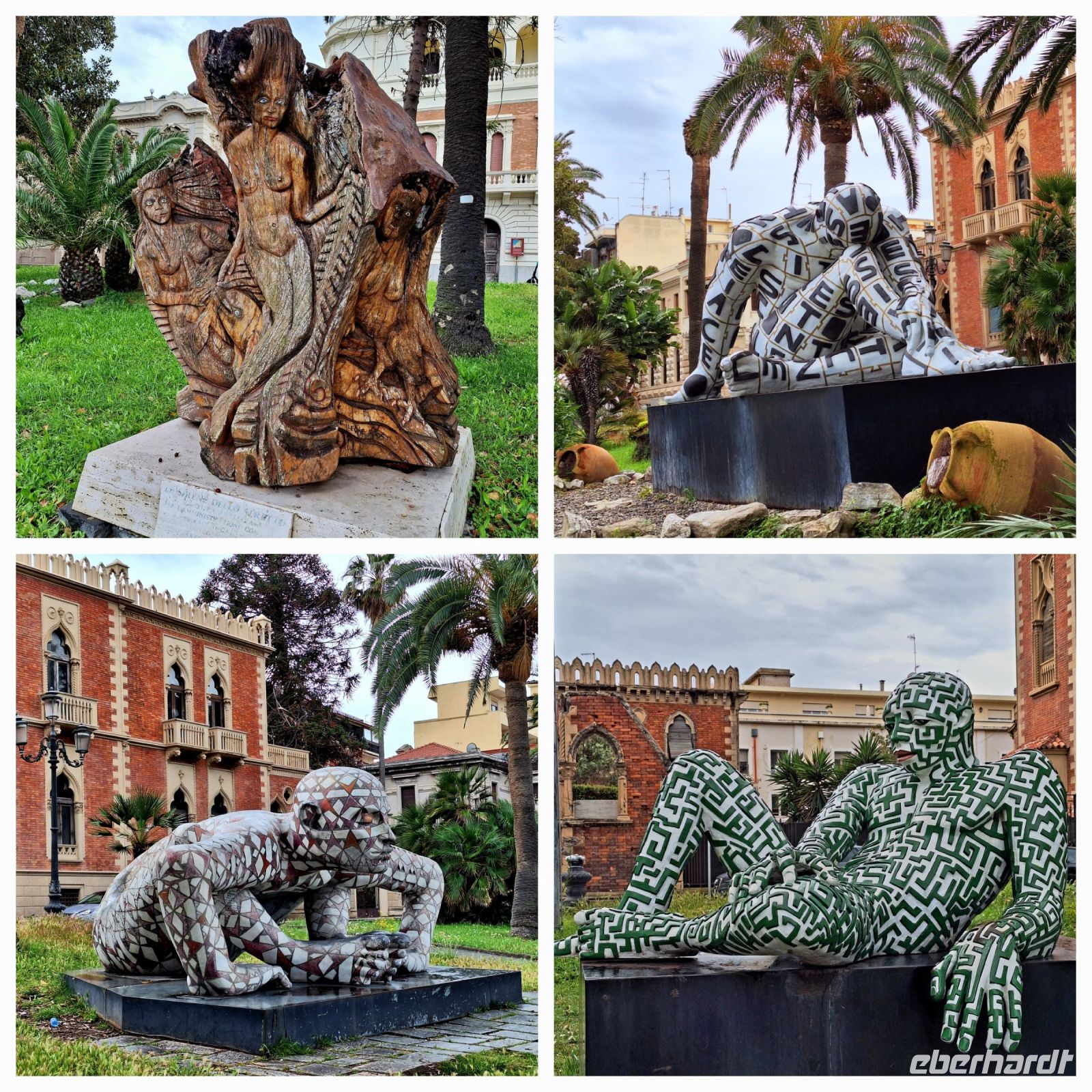 026 Kalabrien Reggio Calabria Skulpturen am Lungomare