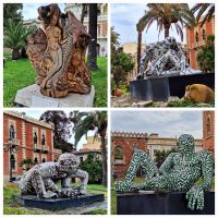 026 Kalabrien Reggio Calabria Skulpturen am Lungomare
