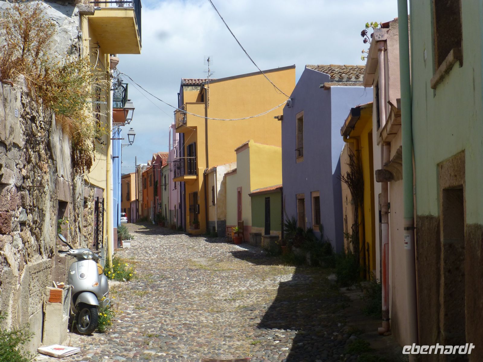 Im oberen Teil der Stadt sind die Häuser kleiner. 
