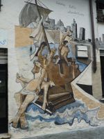 „Das Floß der Medusa“ mit aktueller Aussage: „Wir sind alle Flüchtlinge“. 