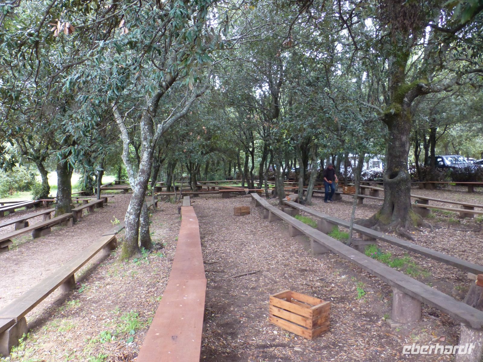Die Speisung der vielen ist zu Ende. Hier saßen wir und ließen es uns gutgehn.