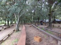 Die Speisung der vielen ist zu Ende. Hier saßen wir und ließen es uns gutgehn.