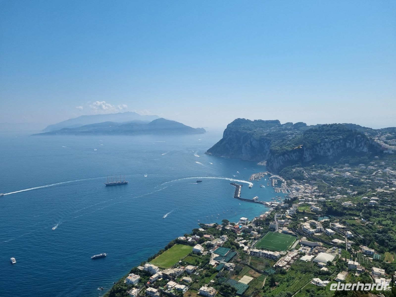 Ausblick von der Villa San Michele auf Marina Grande 