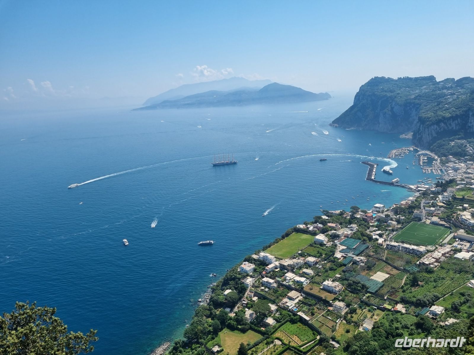 Ausblick von der Villa San Michele auf Marina Grande 