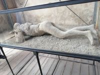 Ein Exponat mit einer Leiche, Pompej