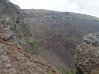 Der Blick in den Krater von Vesuv