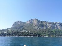 Blick auf Anacapri und die Mama-Mia-Straße, Schiffsrundfahrt um Capri