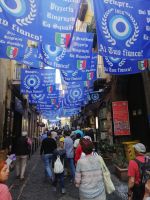 Fußballfieber auf den Gassen der Altstadt, Neapel