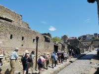 Eine typische Straßenszene in Herculaneum