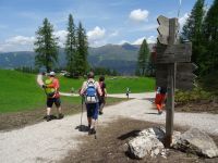 Ziel in Sicht: die Rotwandwiesenhütte