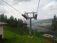 Fahrt mit der Kabinenbahn Rotwand nach Sexten
