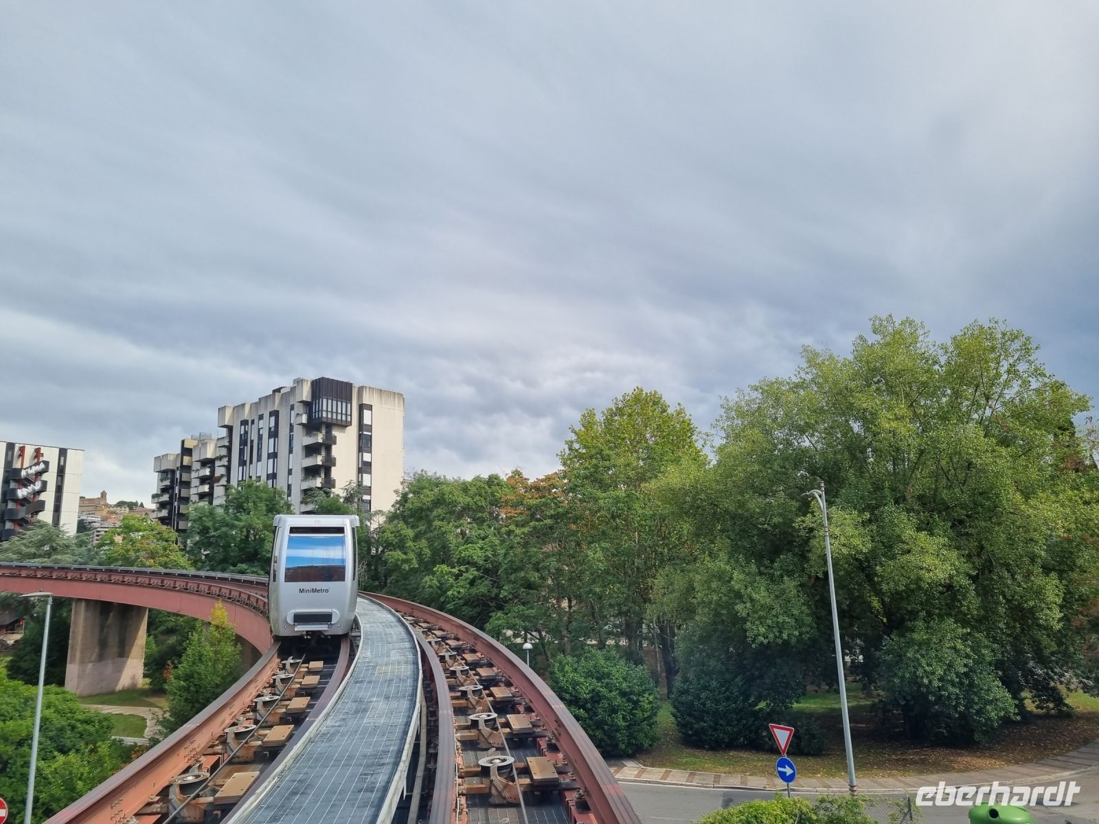 Perugia - Fahrt mit der Minimetro...