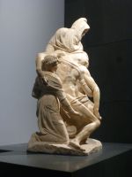 Michelangelos letzte Pietà um 1550, die nahe seines Grabmals stehen sollte.