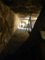 In der Kuppel folgt der Treppenlauf der Krümmung. 1,50 m liegen zwischen der ersten und zweiten Kuppelschale.