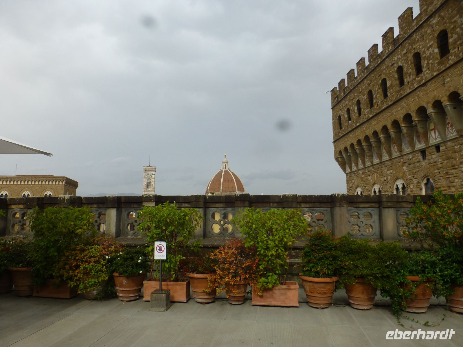 Von der Terrasse des Museumscafés hat man einen Blick auf Dom und Palazzo Vecchio.