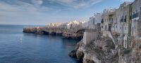 Polignano a Mare Blick auf Küste der Stadt im Dezember Silvester @Anette Rietz