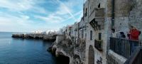 Polignano a Mare Panorama im Dezember auf Küste