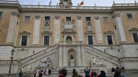 Auf dem Campodoglio, von Michelangelo entworfener Platz