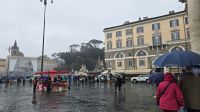 Piazza del Popolo leider im Regen