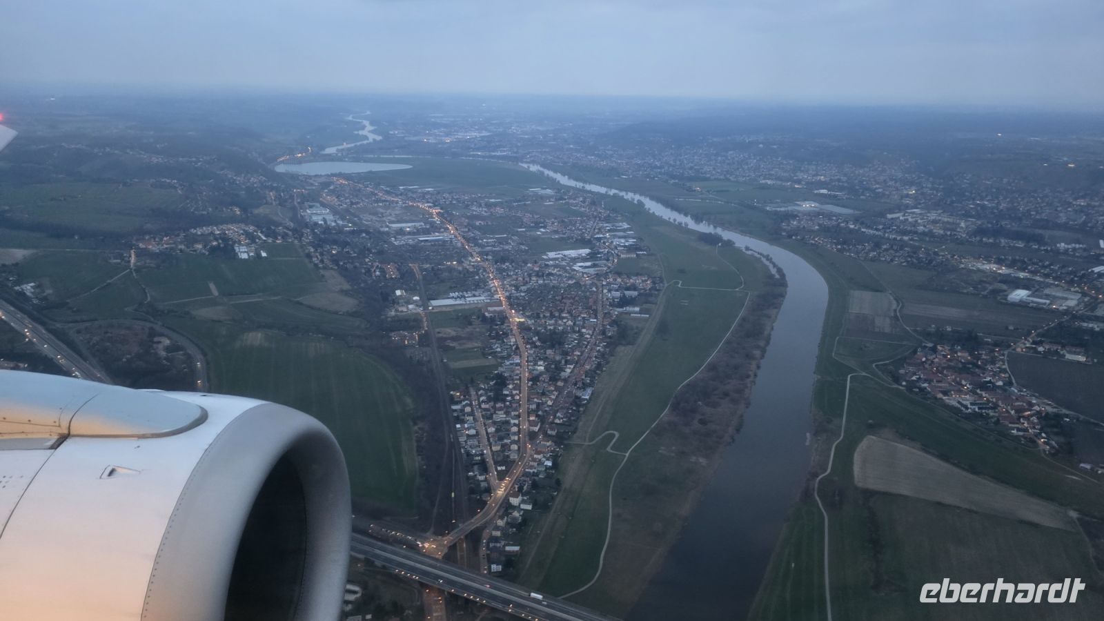 Landeanflug auf Dresden