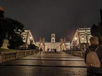 Rom. Abendspaziergang. Treppe zum Campidoglio