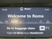 Ankunft in Rom bei Sonnenschein