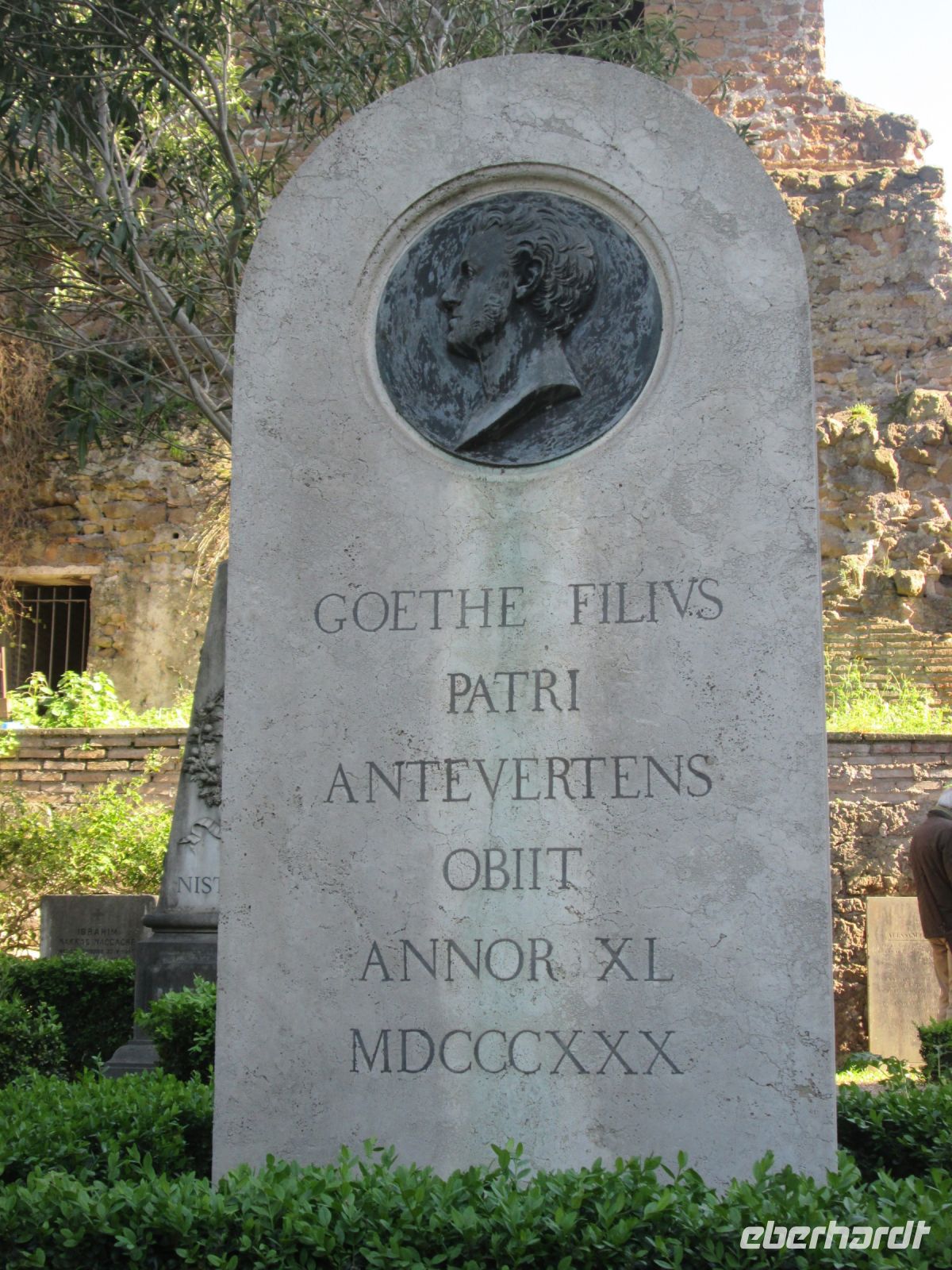 protestantischer Friedhof: August Goethe
