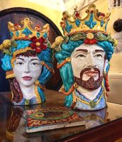 Blumentöpfe in der Villa Giulia