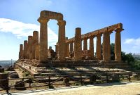 Reste des Junotempels in Agrigent