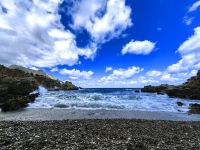 Picknickpause am Strand, wir sind ganz allein