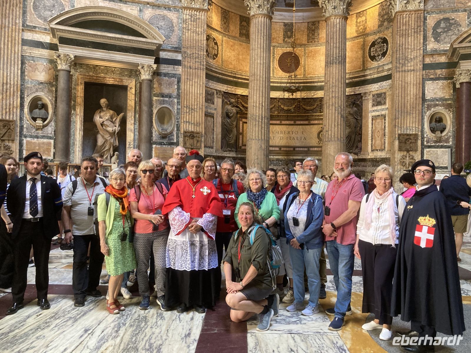 im Pantheon mit Kardinal