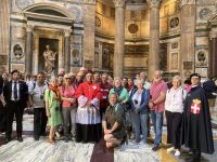 im Pantheon mit Kardinal