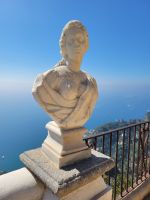 Blick von der Terrasse der Unendlichkeit, Villa Cimbrone in Ravello/Amalfiküste/Italien