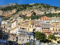 Blick auf Positano vom Hafen/Amalfiküste/Italien
