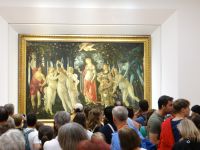 Uffizien, der Frühling von Botticelli. Wir standen hier tatsächlich in der ersten Reihe.