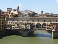 Der Blick aus den Uffizien auf die Ponte Vecchio