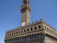 Uffizien, Blick von der Terrasse auf den Palazzo Vecchio