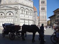Florenz, Scherenschnitt mit Kutsche