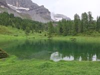 wolkenverhangen, aber trocken