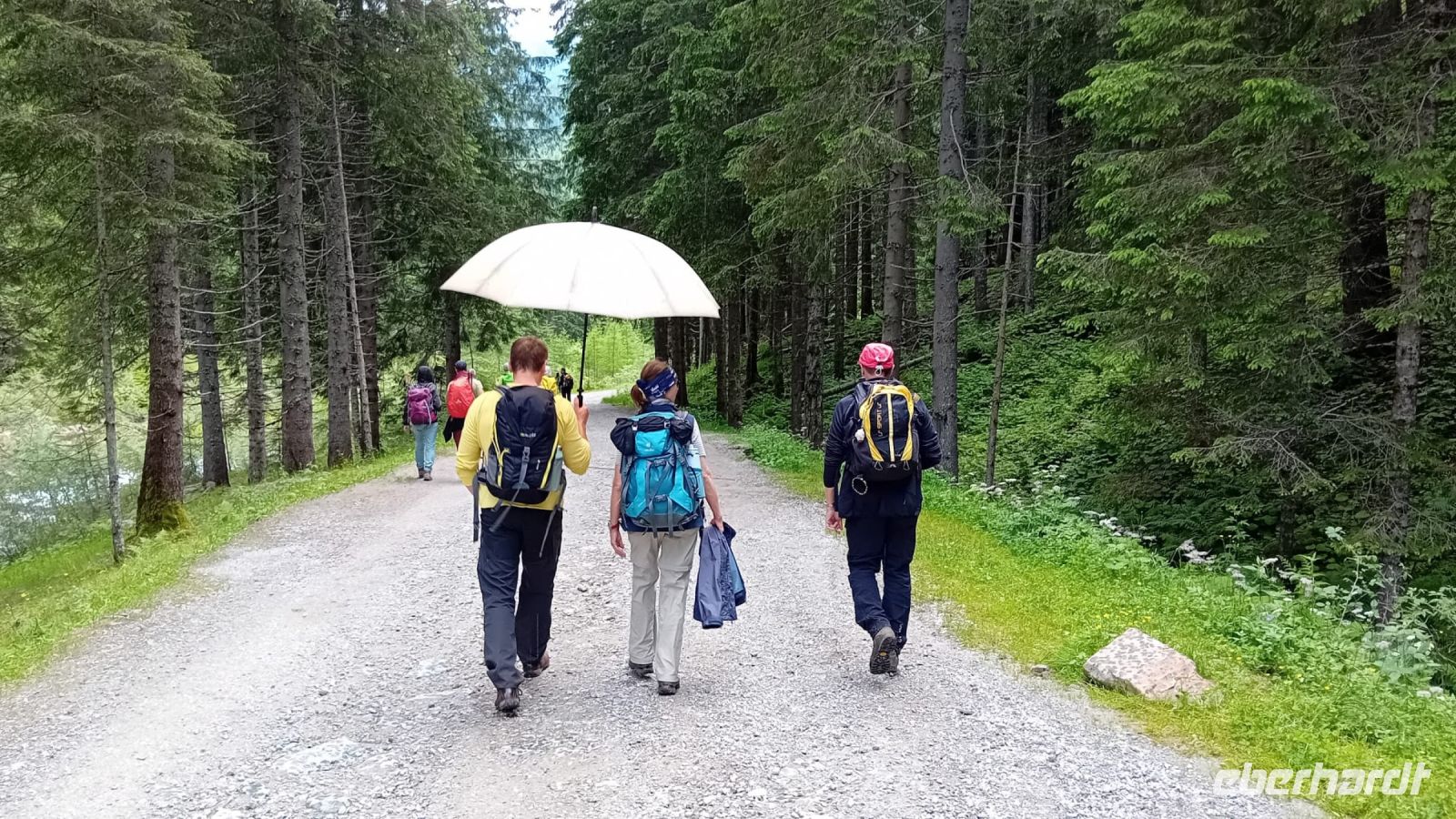 glücklicherweise gibt's große Schirme
