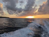 Zurück von den Inseln am Abend