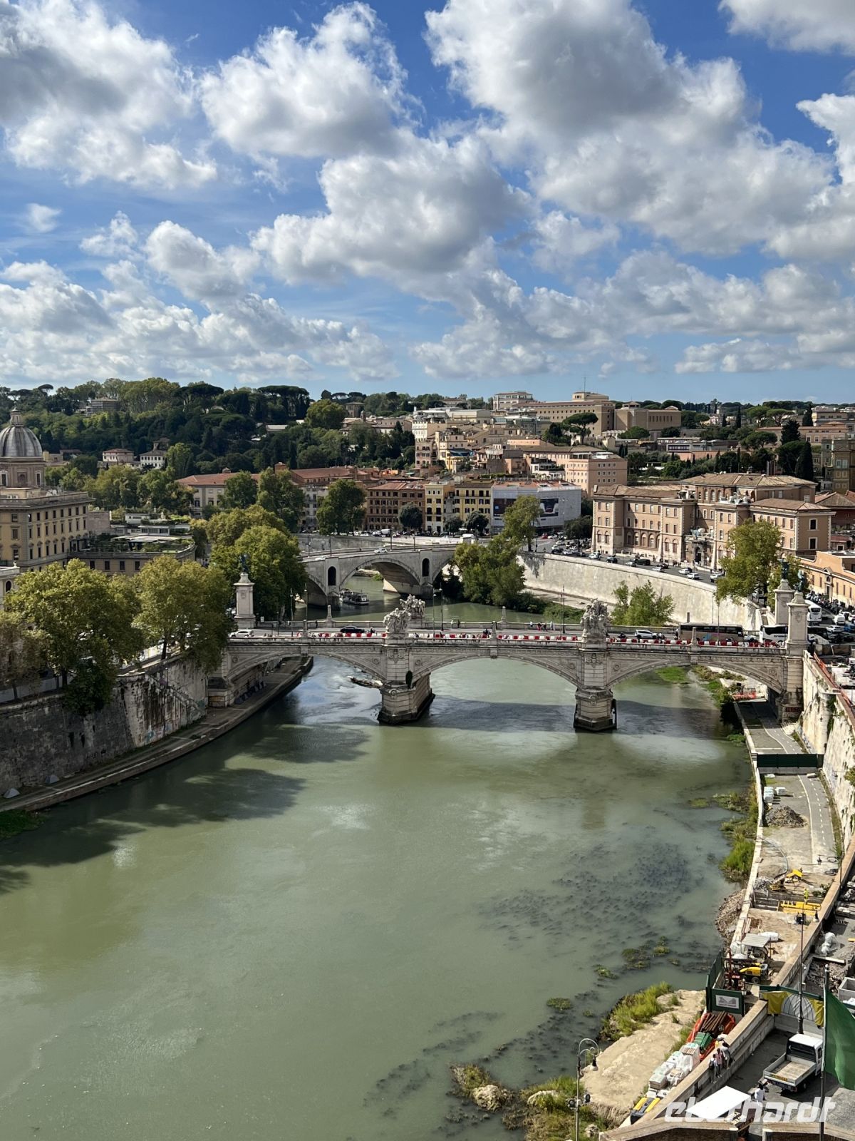 Blick von Engelsburg auf Tiber
